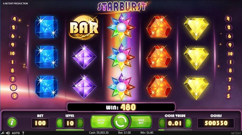 Starburst เกมสล็อตเล่นง่าย